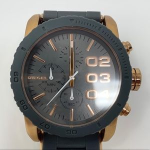 Diesel Grey & Rose Gold Chronograph Silicone Watch